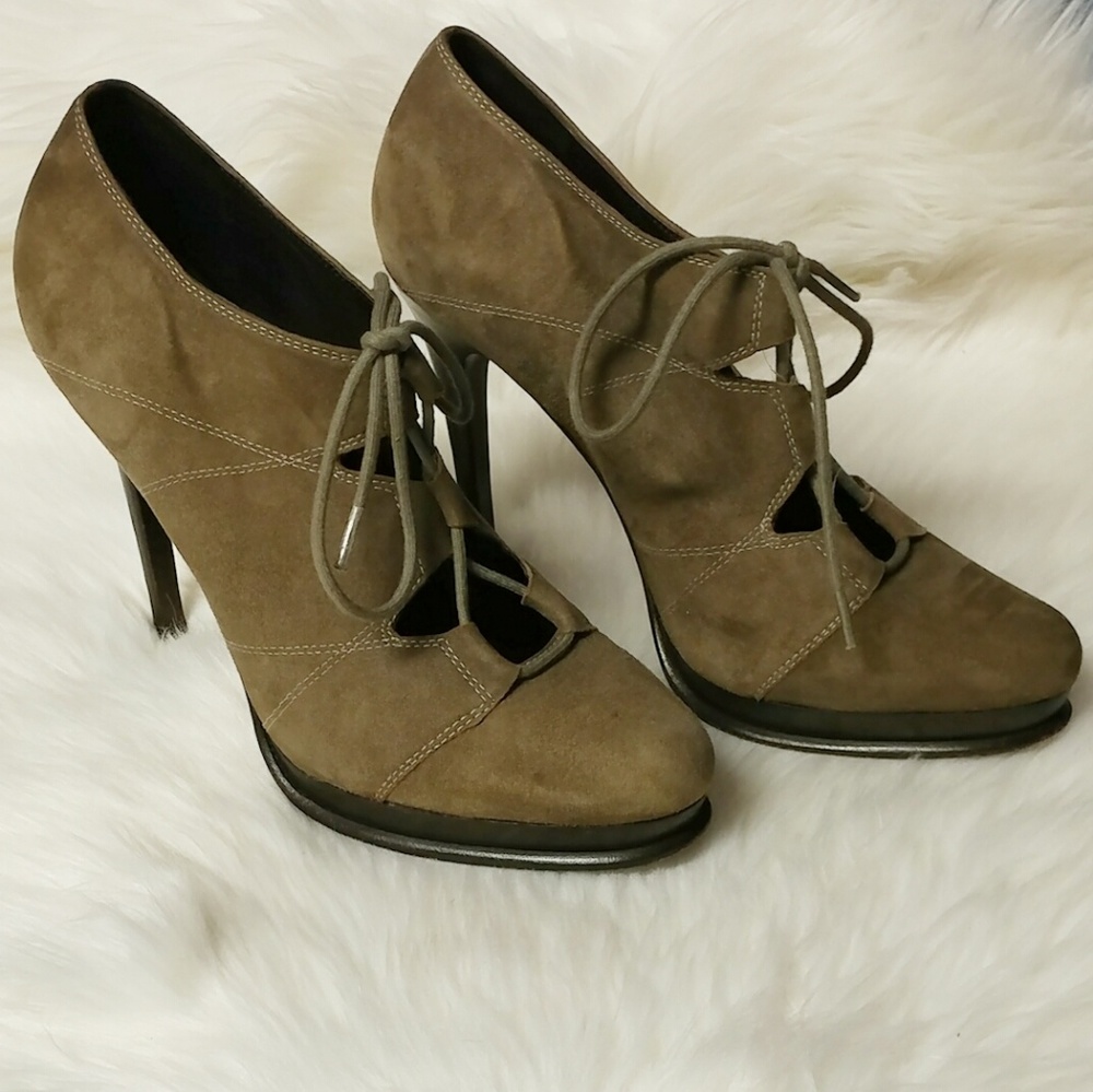 Diane Von Furstenberg Suede Ankle Booties 9.5